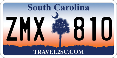 SC license plate ZMX810