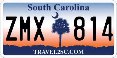 SC license plate ZMX814