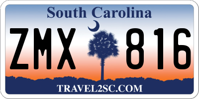 SC license plate ZMX816