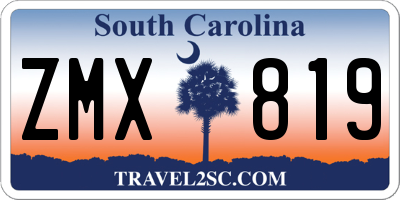SC license plate ZMX819