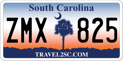 SC license plate ZMX825