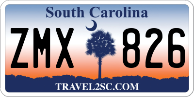 SC license plate ZMX826