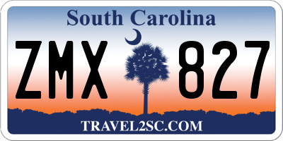 SC license plate ZMX827