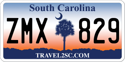 SC license plate ZMX829