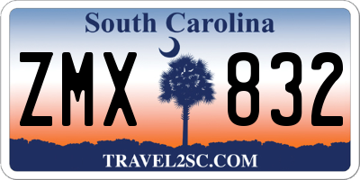 SC license plate ZMX832