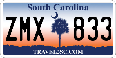 SC license plate ZMX833