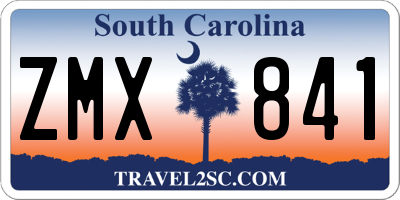 SC license plate ZMX841