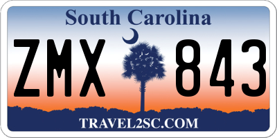 SC license plate ZMX843