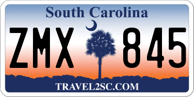 SC license plate ZMX845