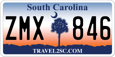 SC license plate ZMX846