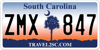 SC license plate ZMX847