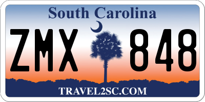 SC license plate ZMX848