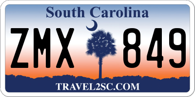 SC license plate ZMX849