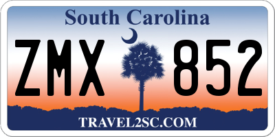 SC license plate ZMX852