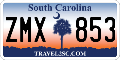 SC license plate ZMX853