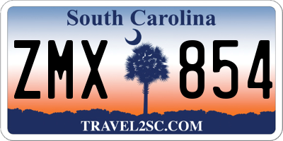 SC license plate ZMX854