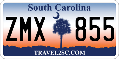 SC license plate ZMX855