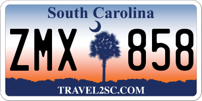 SC license plate ZMX858