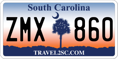 SC license plate ZMX860