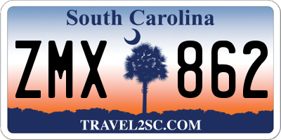 SC license plate ZMX862