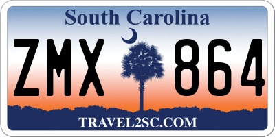 SC license plate ZMX864