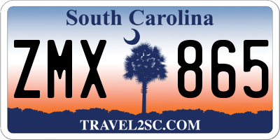 SC license plate ZMX865