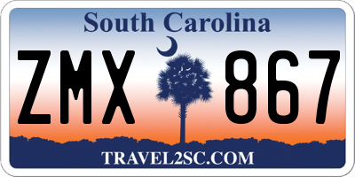 SC license plate ZMX867