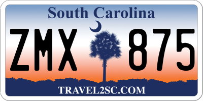 SC license plate ZMX875