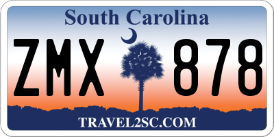 SC license plate ZMX878