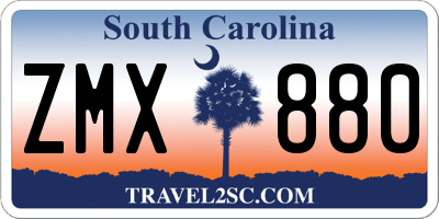 SC license plate ZMX880