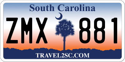SC license plate ZMX881