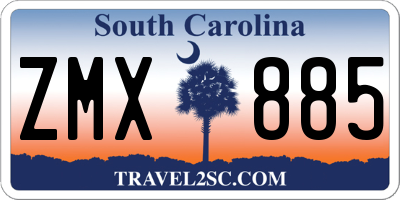 SC license plate ZMX885