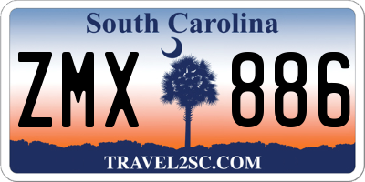 SC license plate ZMX886