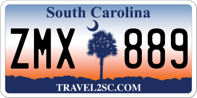 SC license plate ZMX889
