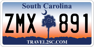 SC license plate ZMX891