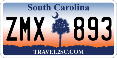 SC license plate ZMX893