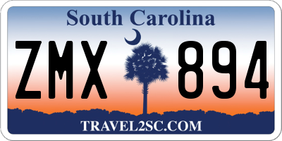 SC license plate ZMX894