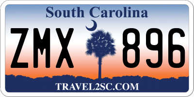 SC license plate ZMX896