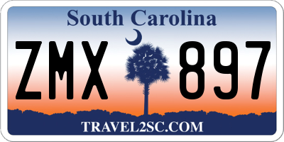 SC license plate ZMX897