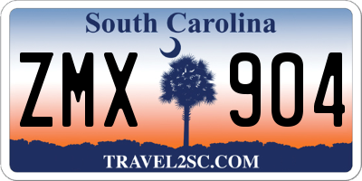 SC license plate ZMX904