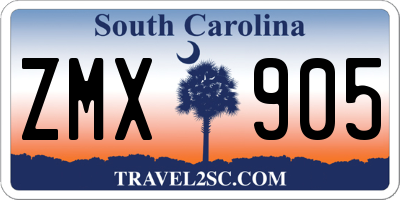 SC license plate ZMX905