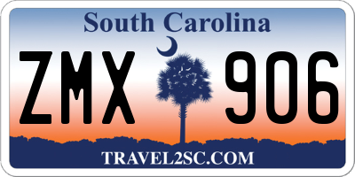 SC license plate ZMX906