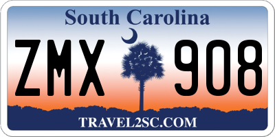 SC license plate ZMX908