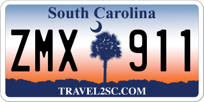 SC license plate ZMX911