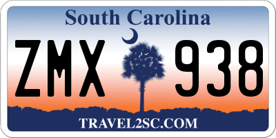 SC license plate ZMX938
