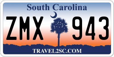 SC license plate ZMX943