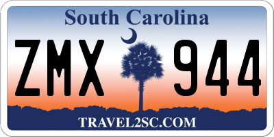 SC license plate ZMX944