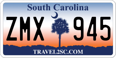 SC license plate ZMX945