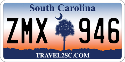 SC license plate ZMX946