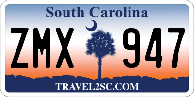 SC license plate ZMX947